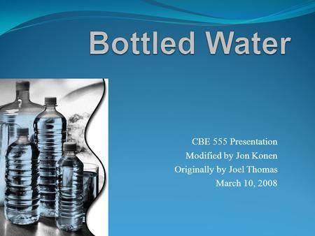 presentation on bottled water