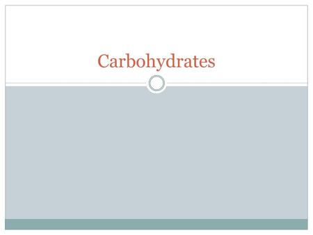 Carbohydrates. What are Carbs? Body’s main source of energy Carbohydrates come in 3 forms  Should form the bulk of your diet.
