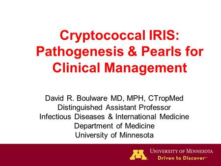 Cryptococcal IRIS: Pathogenesis & Pearls for Clinical Management