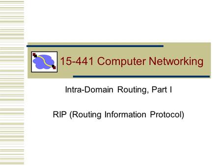 15-441 Computer Networking Intra-Domain Routing, Part I RIP (Routing Information Protocol)