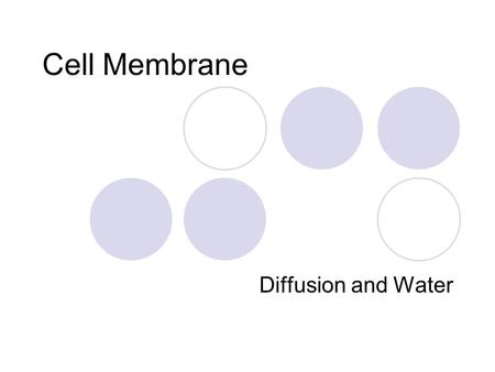 Cell Membrane Diffusion and Water. Membrane structure Made up of Phospholipids, proteins, and carbohydrates The membrane creates the protective outer.