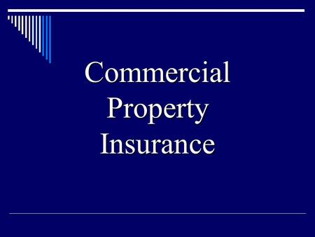 Commercial Property Insurance. Under the rules of the Insurance Services Office, each commercial package policy contains: - a common declarations page.