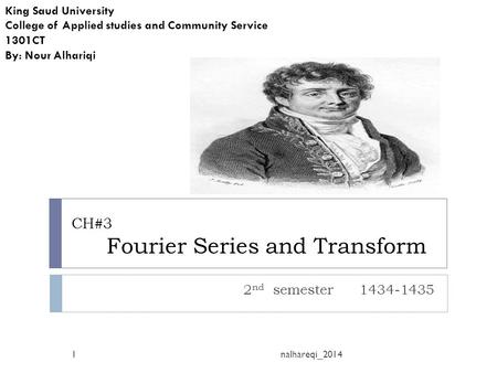 CH#3 Fourier Series and Transform
