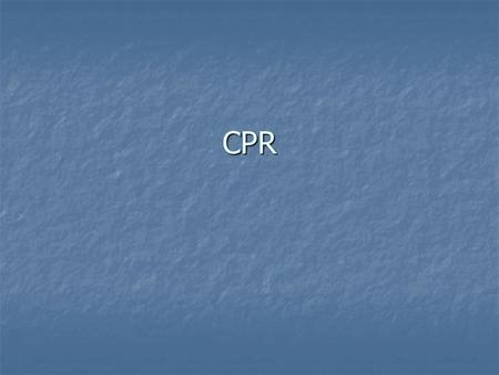 cpr powerpoint presentation