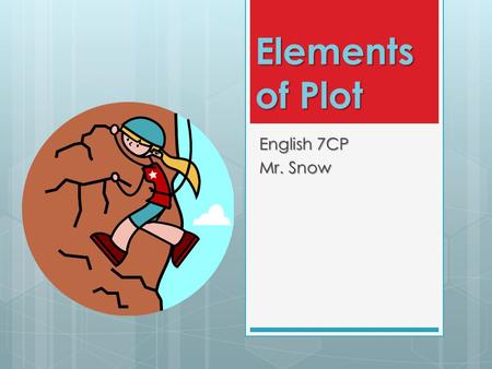 Elements of Plot English 7CP Mr. Snow.
