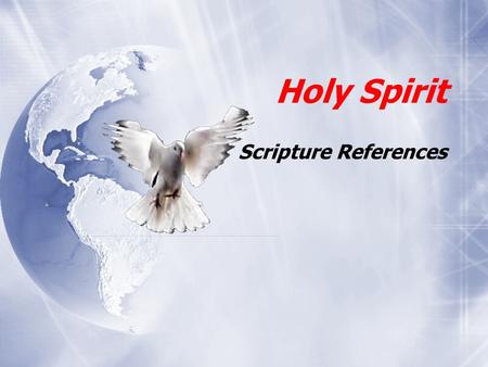 Holy Spirit Scripture References
