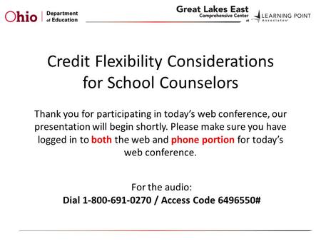 Thank you for participating in today’s web conference, our presentation will begin shortly. Please make sure you have logged in to both the web and phone.