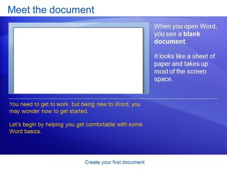 Create your first document
