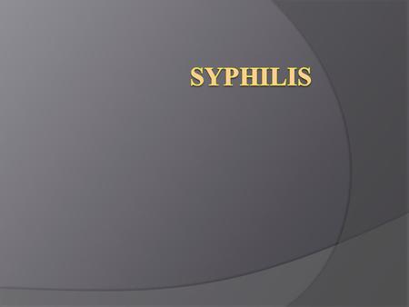 SYPHILIS.