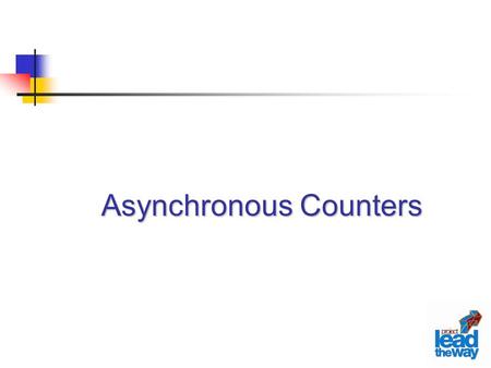 Asynchronous Counters