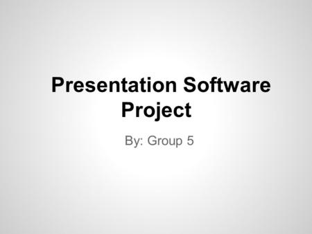 By: Group 5 Presentation Software Project. Google docs is a free web-based program offered by Google It allows users to create and edit documents online.