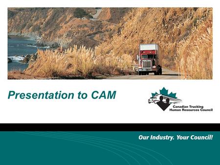 Presentation to CAM. About the CTHRC Ottawa based since 1994 Five full time staff plus consultants and contractors Funded by federal government (HRSDC)
