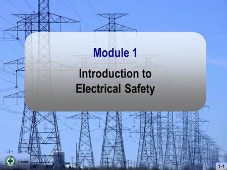 ©2008 1-1 Introduction to Electrical Safety Module 1.