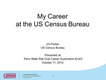 My Career at the US Census Bureau