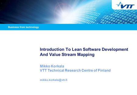 Introduction To Lean Software Development And Value Stream Mapping
