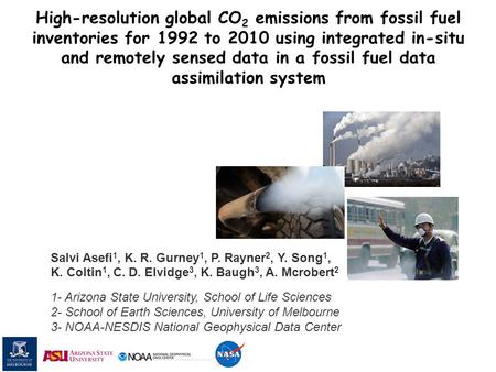 High-resolution global CO 2 emissions from fossil fuel inventories for 1992 to 2010 using integrated in-situ and remotely sensed data in a fossil fuel.