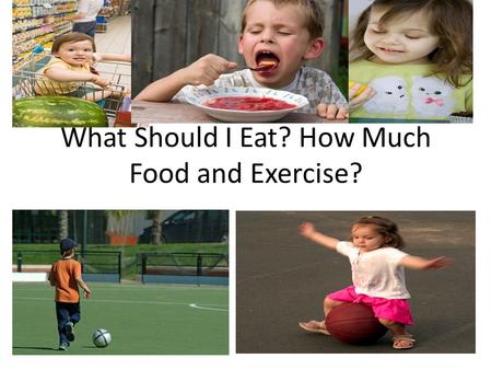 What Should I Eat? How Much Food and Exercise?. What should a teen be eating and doing to be healthly… A balanced Diet? High Protien and Low Carbs Diet?