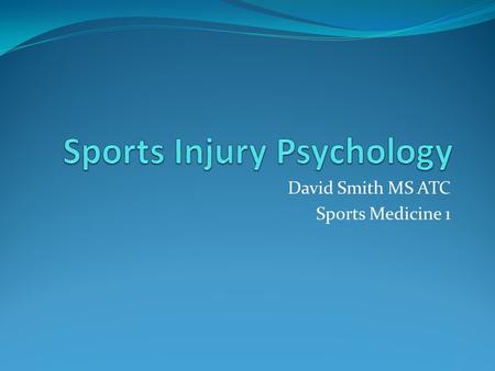 Sports Injury Psychology