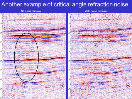 Another example of critical angle refraction noise.