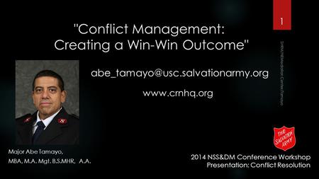 Conflict Management: Creating a Win-Win Outcome