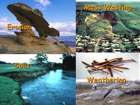 Mass Wasting Erosion Soils Weathering.