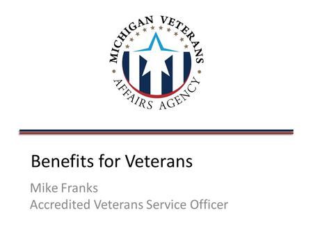 Mike Franks Accredited Veterans Service Officer