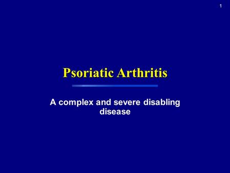 A complex and severe disabling disease