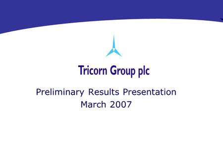 RMDG Aerospace Preliminary Results Presentation March 2007.