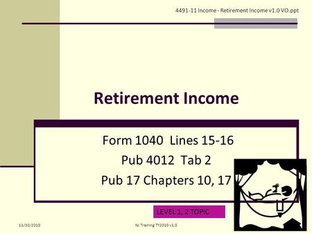 Retirement Income Form 1040 Lines Pub 4012 Tab 2