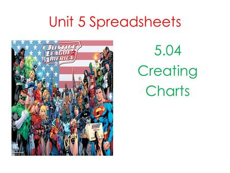 Unit 5 Spreadsheets 5.04 Creating Charts.