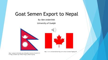 Goat Semen Export to Nepal By: Ben Anderchek University of Guelph