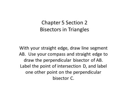 Bisectors in Triangles
