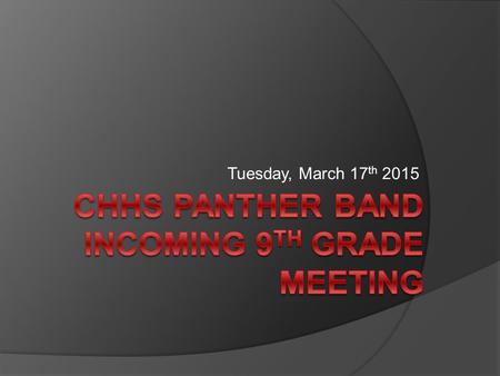 Tuesday, March 17 th 2015. Incredible Opportunities  Largest co-ed organization at CHHS Over 200 students Highest GPA average on campus  Leadership.