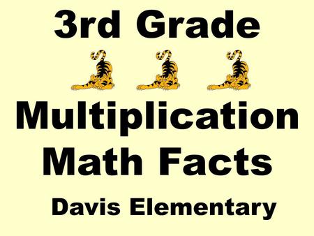 Multiplication Math Facts