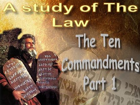 1.  The Ten Commandments, the heart of the Law, is found in Exodus 20:1-17 and Deuteronomy 5:1-22  The Jewish scribes divided the Law of Moses into.