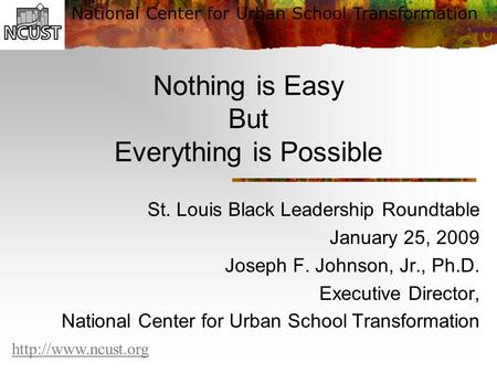 Nothing is Easy But Everything is Possible