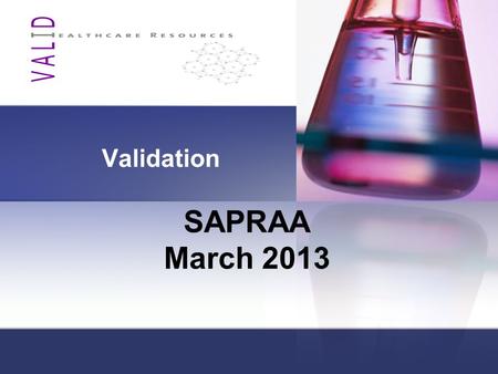 Validation SAPRAA March 2013.