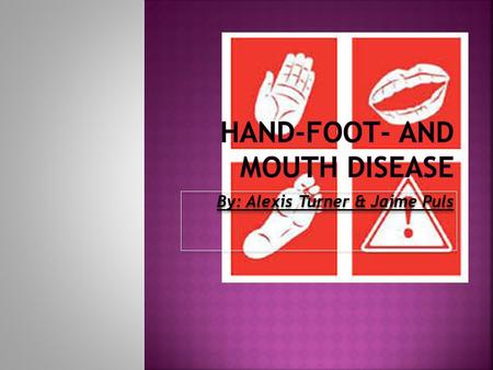 By: Alexis Turner & Jaime Puls. Are you feeling sore in your mouth? Do you see a rash on your hands or feet?  HFMD is characterized by sores in the mouth.