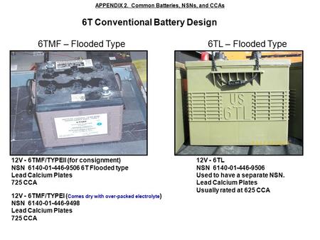 APPENDIX 2. Common Batteries, NSNs, and CCAs