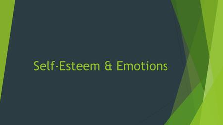 Self-Esteem & Emotions. Slide 2 of 23 Health Stats These data show the results of a survey that asked teens, “What would make you feel better about yourself?”