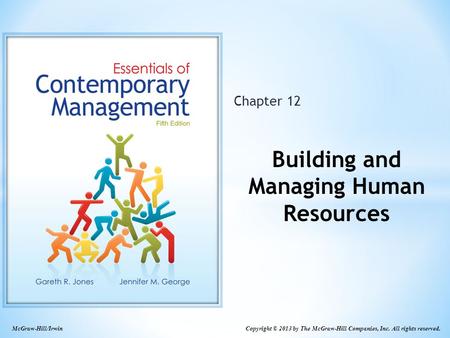 Building and Managing Human Resources