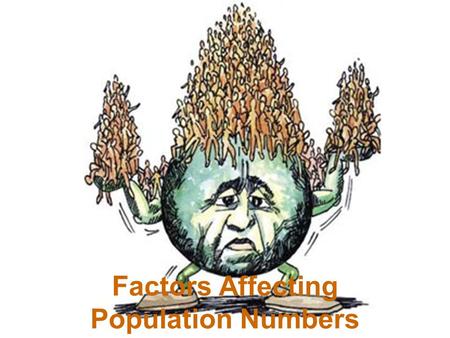 Factors Affecting Population Numbers. Carrying capacity: the largest population of a species that an environment can support. 4 factors that determine.