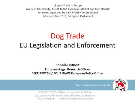 Dog Trade EU Legislation and Enforcement