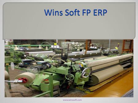 Wins Soft FP ERP www.winssoft.com.
