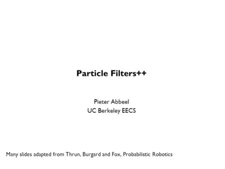 Particle Filters++ TexPoint fonts used in EMF.