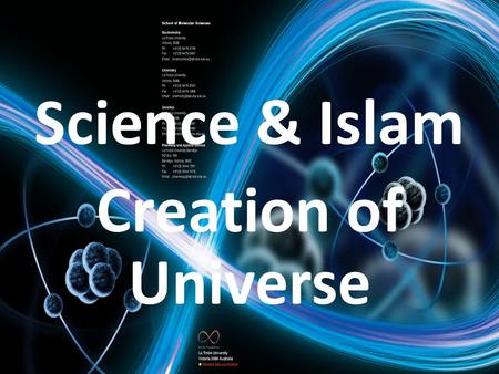 Science & Islam Creation of Universe