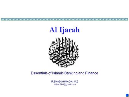 Essentials of Islamic Banking and Finance