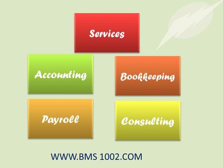 Services Bookkeeping Payroll Consulting Accounting WWW.BMS 1002.COM.