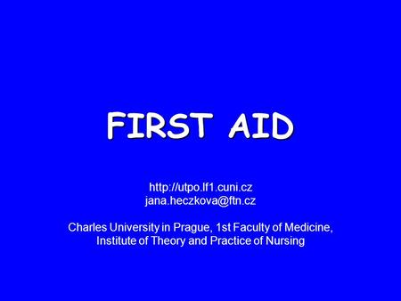 Charles University in Prague, 1st Faculty of Medicine,