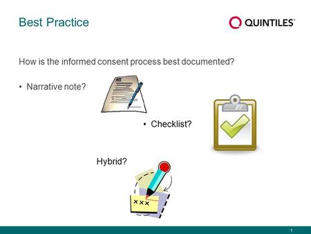 Best Practice How is the informed consent process best documented?